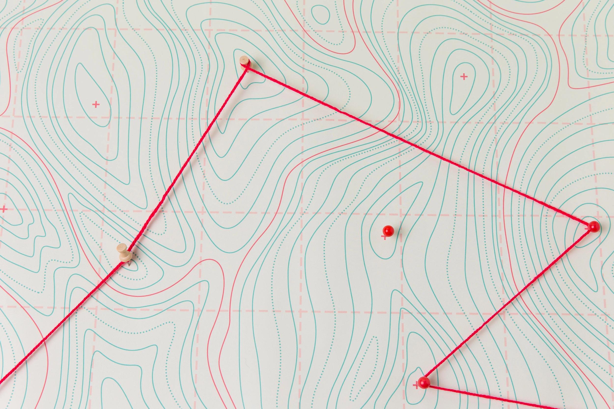 Carte topographique d’un itinéraire de randonnée en Corse-du-Sud